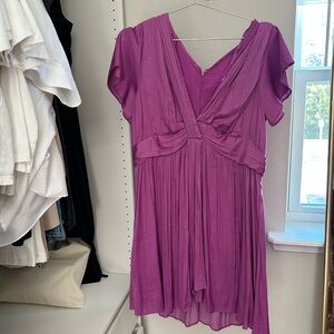 Anthropologie Vibrant Purple Mini Dress